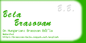 bela brasovan business card